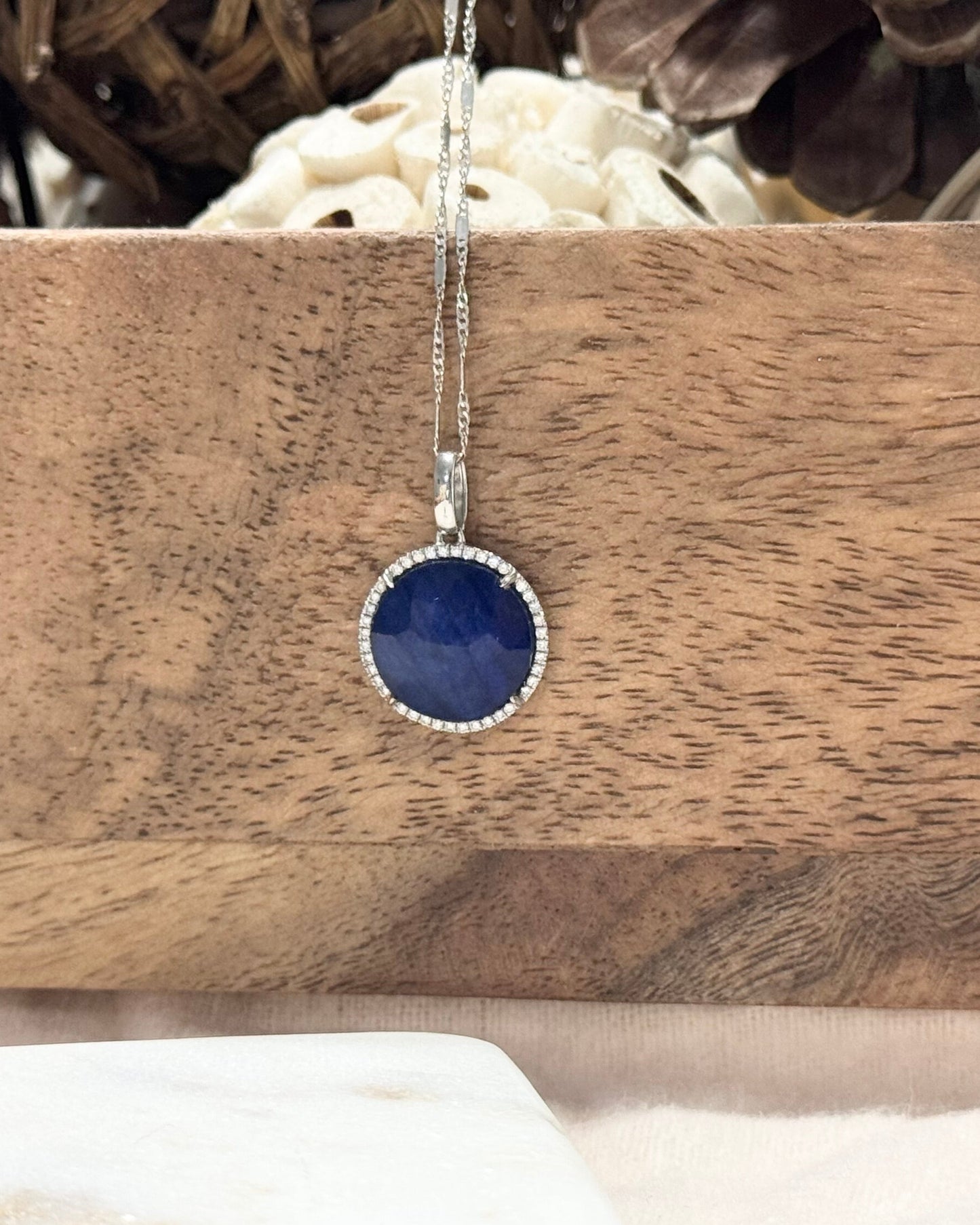 14K Gold Lapis Lazuli & Diamond Set