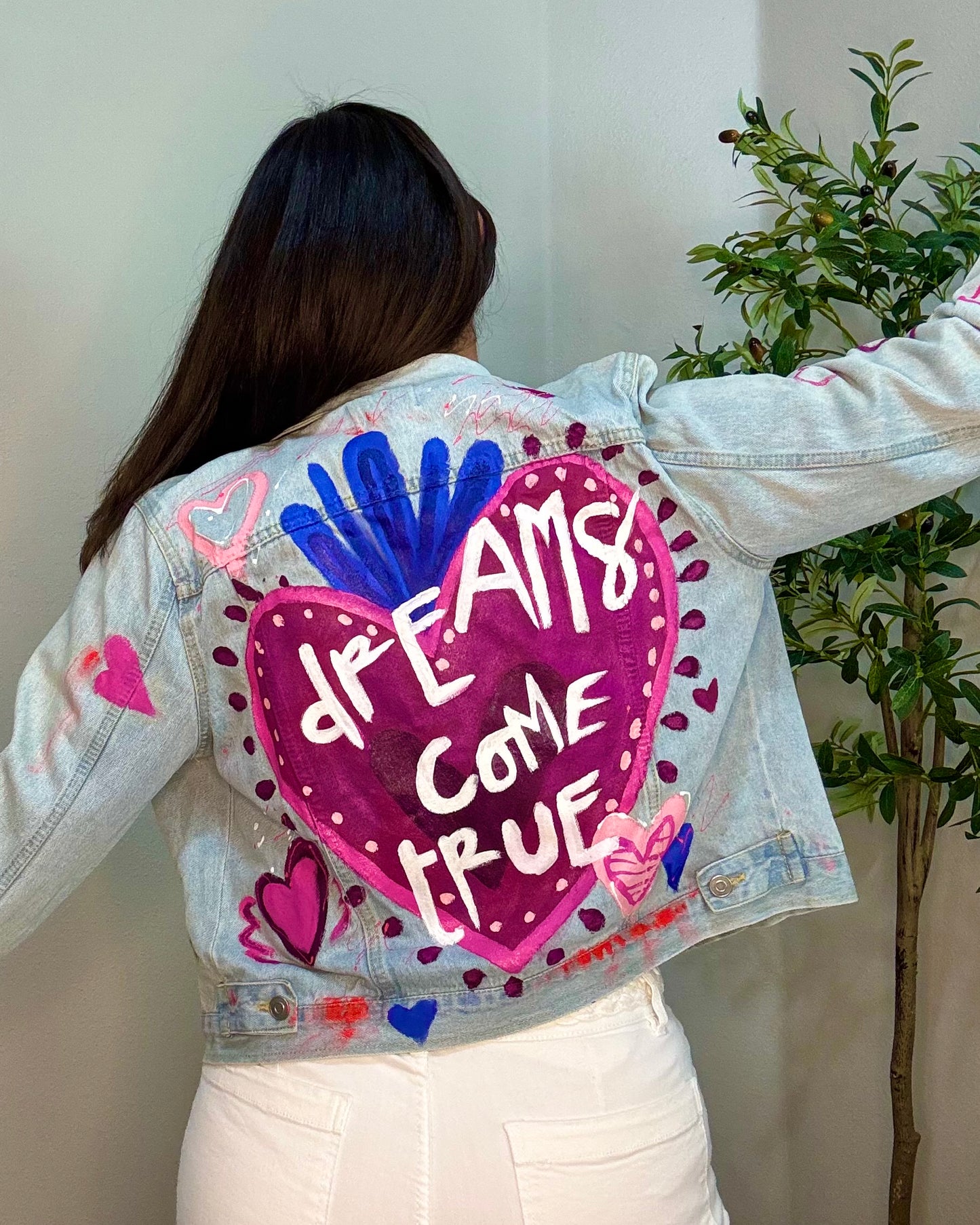 Dreamcatcher Heart - Denim Jacket - Hand-Painted