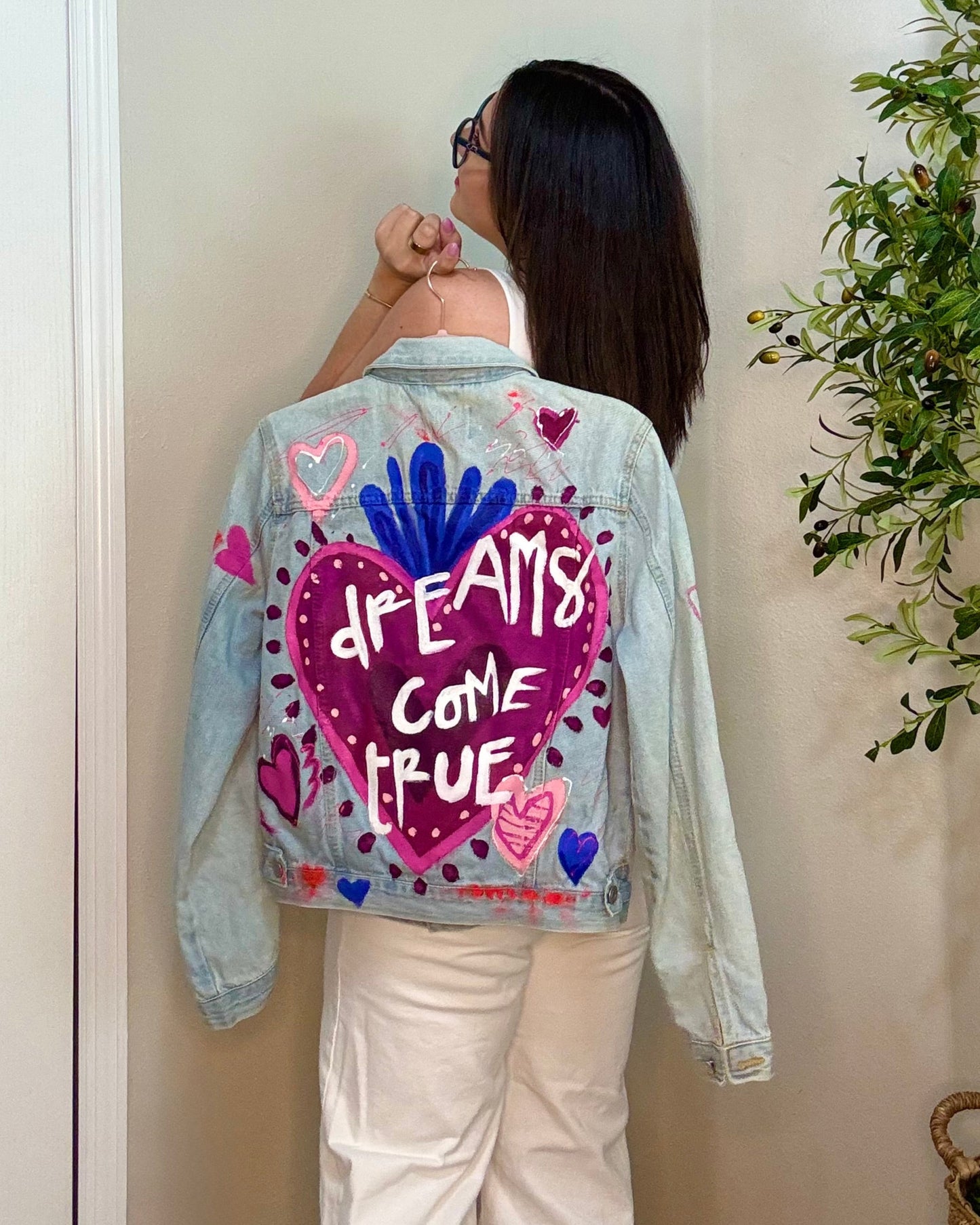 Dreamcatcher Heart - Denim Jacket - Hand-Painted
