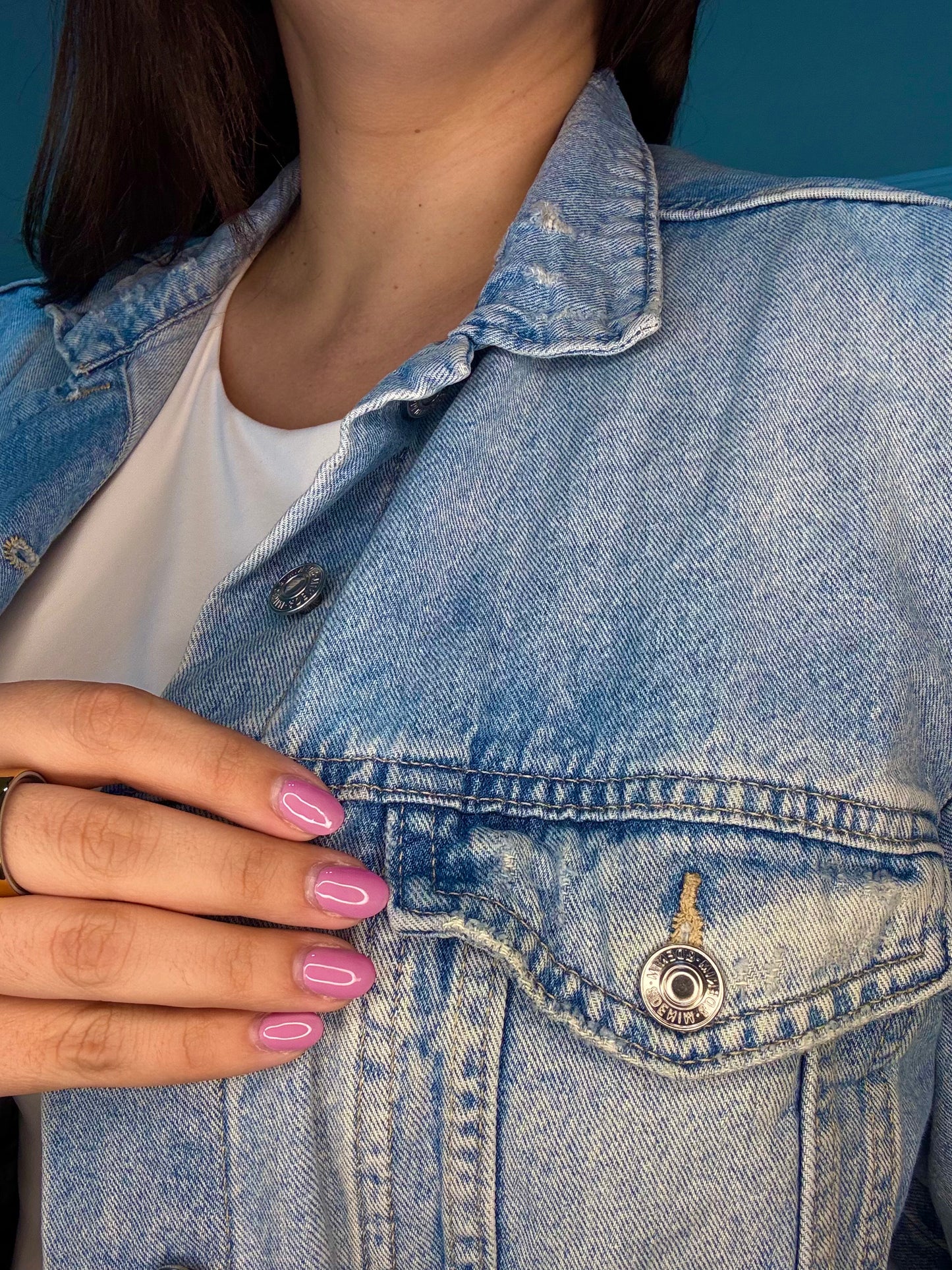 Sacred Light — Denim Jacket — Hand Painted