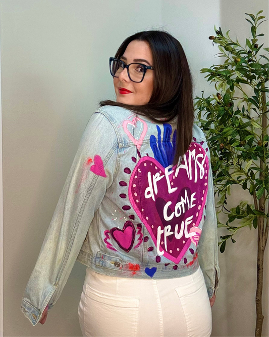 Dreamcatcher Heart - Denim Jacket - Hand-Painted