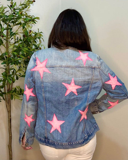 Cosmic Pop - Denim Jacket - Hand-Painted