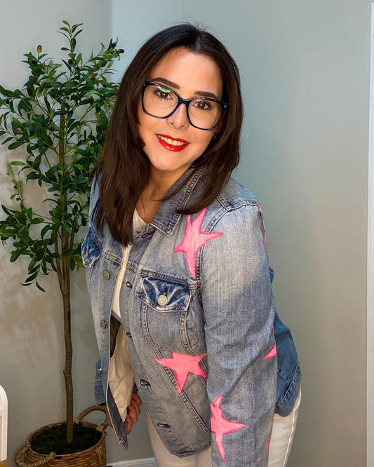 Cosmic Pop - Denim Jacket - Hand-Painted