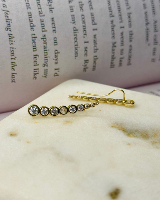 Lustre Climber · Gold Ear Crawler — 14k Gold