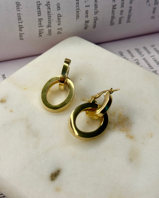Linked Luxe Earrings (2-Tier) — 14k Gold